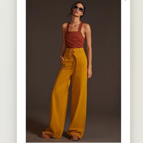 Anthropologie Pants - Anthropologie Essentiel Antwerp Wide-Leg Beach Pants NEW Size 10